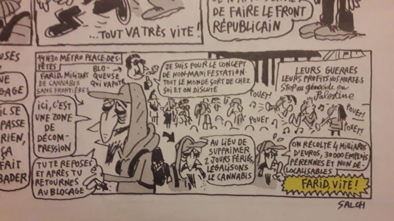 Charlie Hebdo 17092025 Cannabis Sans Frontieres 10septembre Bloquons Tout_mini